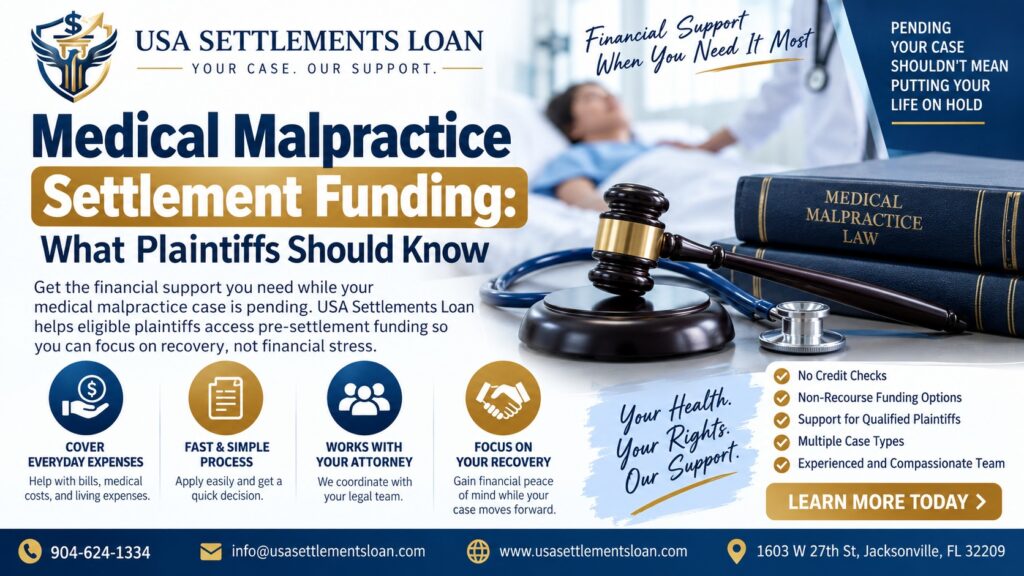 Medical Malpractice Settlement Funding: What Plaintiffs Should Know