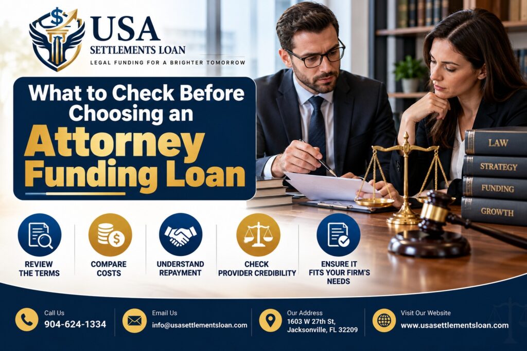 What to Check Before Choosing an Attorney Funding Loan